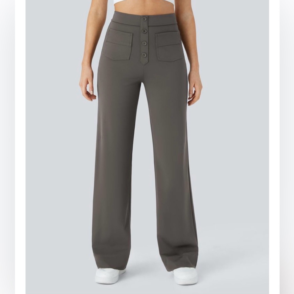 Halara High Waisted Four-button Work Pants